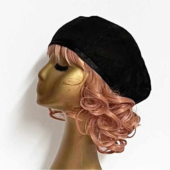 Striped lurex sweater knit beret hat - Picture 4 of 4